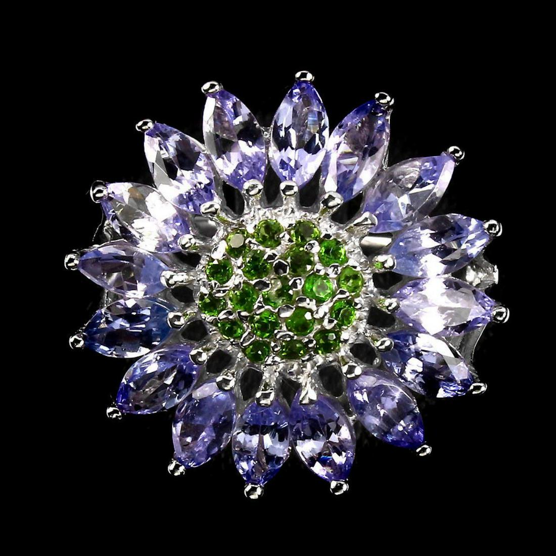 Natural Tanzanite & Chrome Diopside Ring (1 of 3)