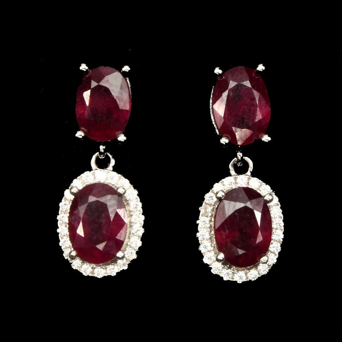 Natural Top Blood Red Ruby Earrings (1 of 1)