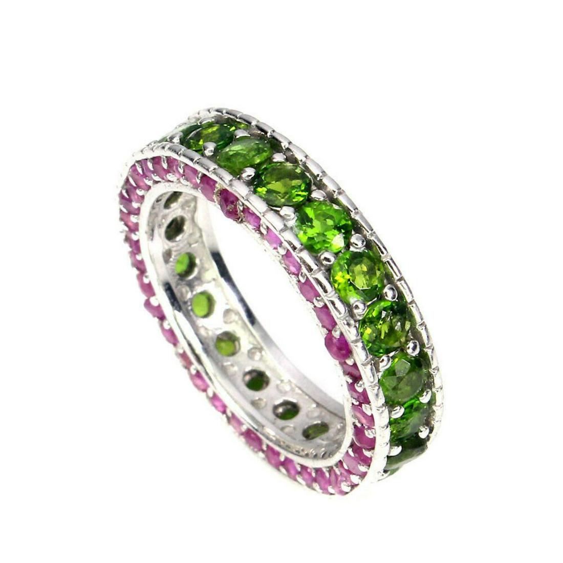 Natural Ruby & Green Chrome Diopside Ring (1 of 1)