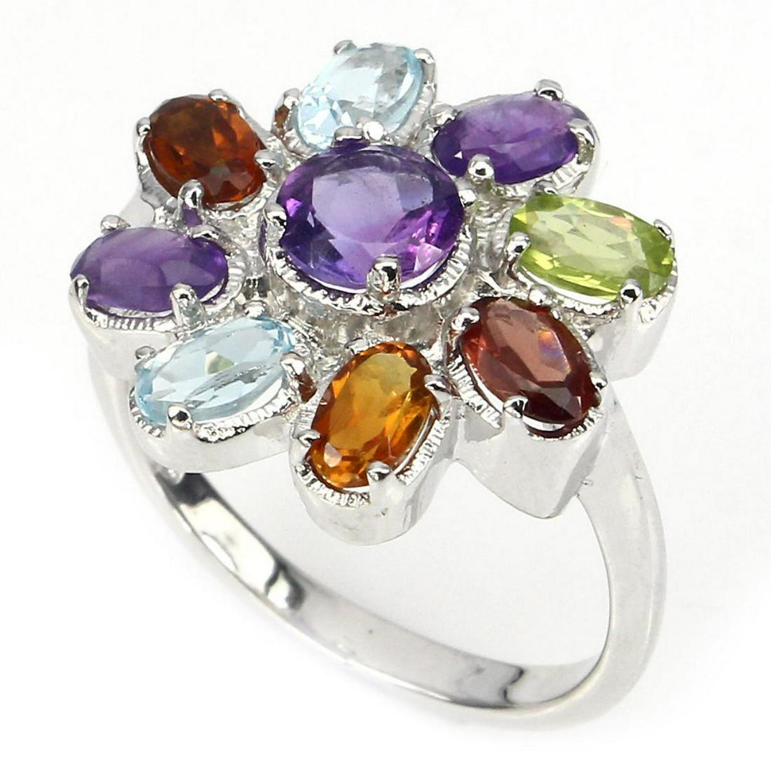 Natural Multi Gemstone Ring (1 of 1)