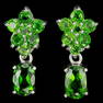 NATURAL GREEN CHROME DIOPSIDE Earrings