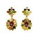Natural Oval Cab 7x5mm Fancy Colors Tourmaline Earrings