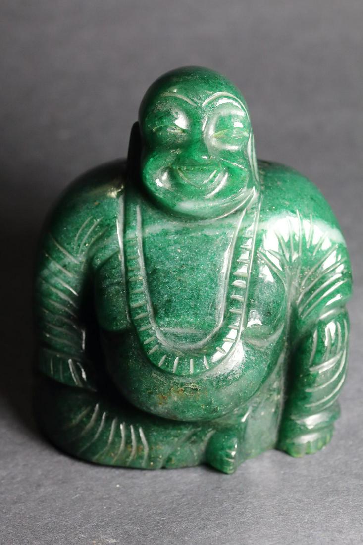 ANTIQUE MUSEUM SIZE CERTIFIED HAND CARVED JADE BUDDHA (1 of 7)