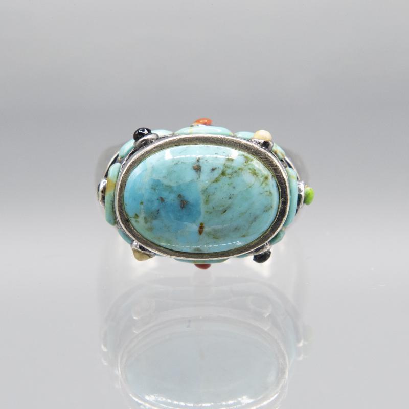 Beautiful Natural 7 Ct Blue Turquoise Ring (1 of 4)