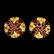Natural Orange Mozambique Garnet Citrine Flower Earring