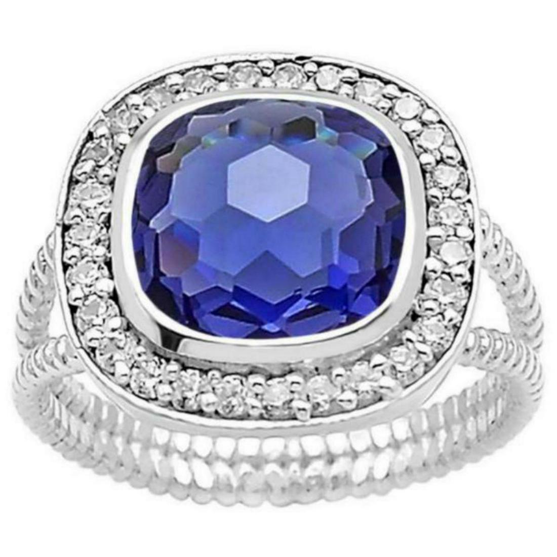 BEAUTIFUL 4.7 CT VIOLET BLUE TANZANITE RING (1 of 2)