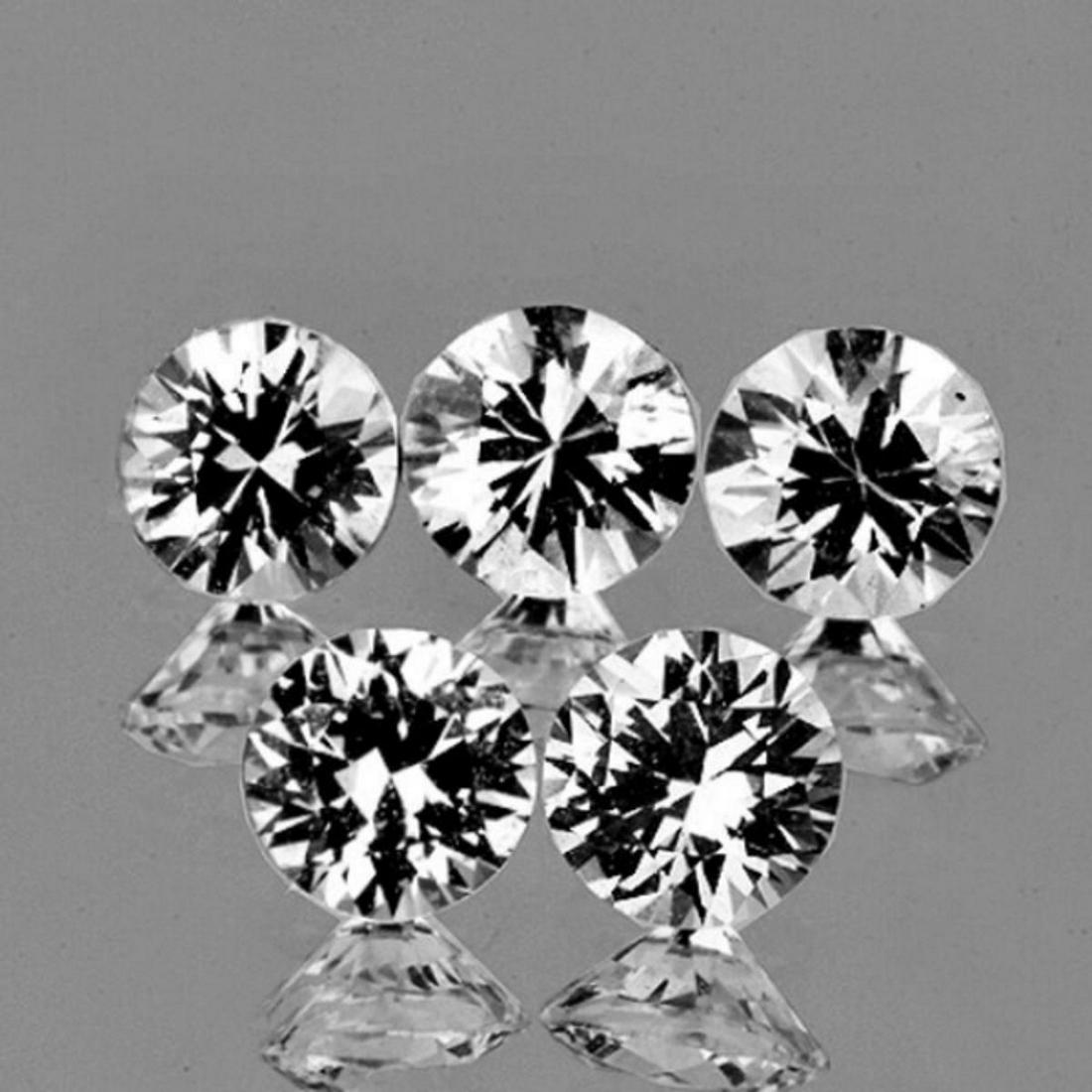 NATURAL DIAMOND WHITE ZIRCON [FLAWLESS-VVS]: Natural Zircon (Earthly Mined)SIZE ( L x W x D ) : 4.20 mm;COLOR : White Diamond Colorless Color SHAPE : Round (Diamond Cut)QUANTITY : 5 pieces;LUSTER : Excellent;CLARITY : FLAWLESS-VVS1 ; HARDNESS : 