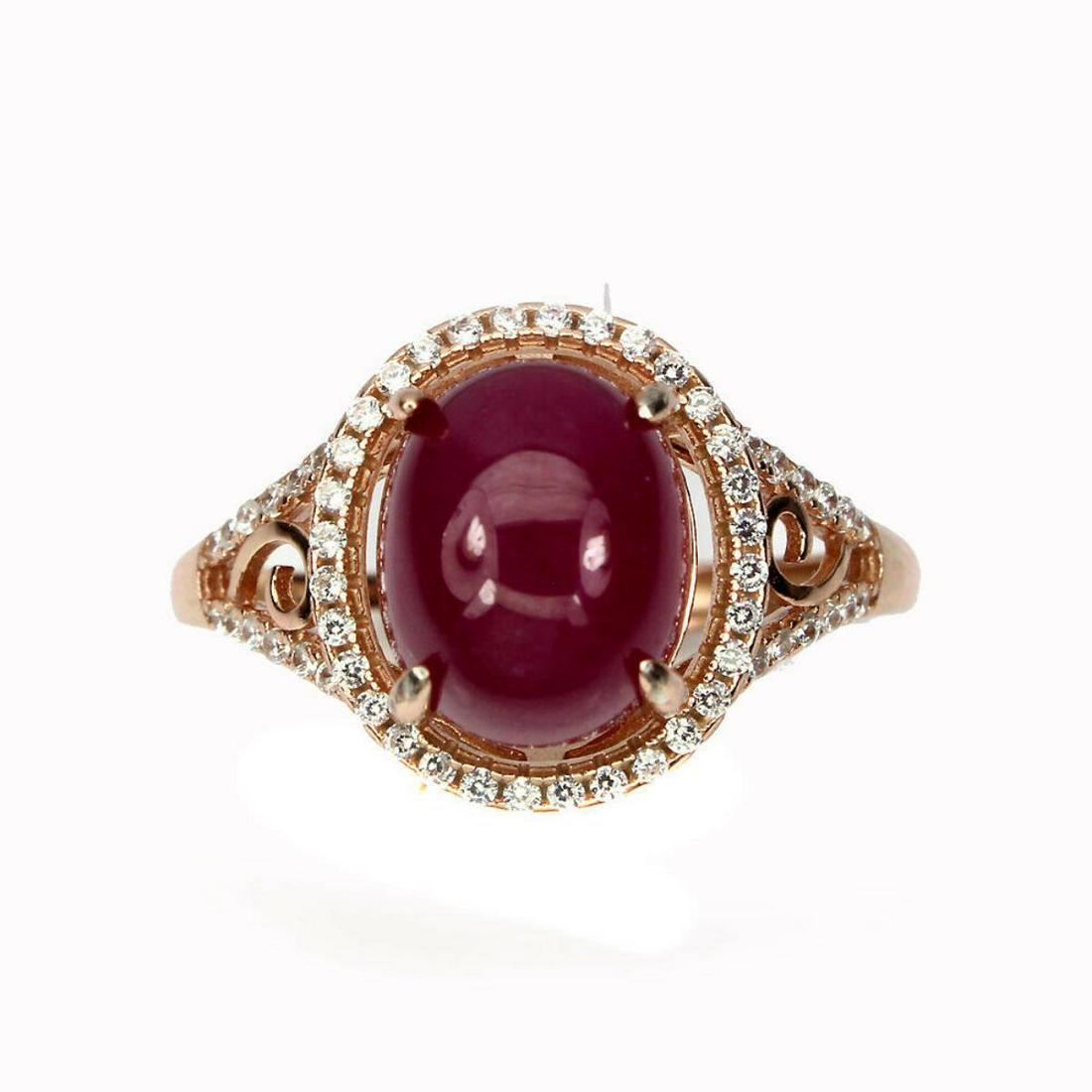 Genuine Oval Red Ruby 10x8 MM Ring (1 of 2)
