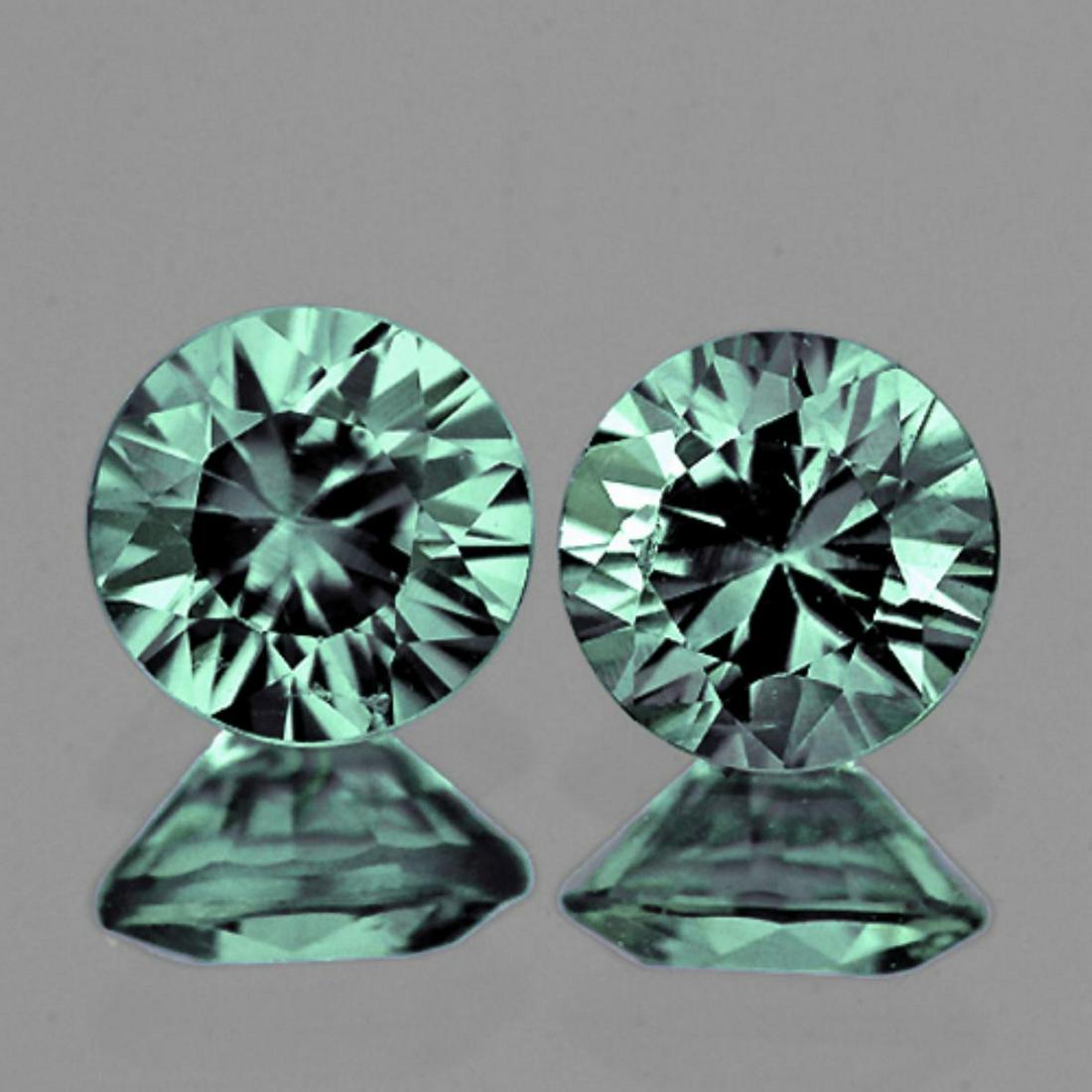 Natural Bluish Green Sapphire Pair (Flawless-VVS1) (1 of 1)