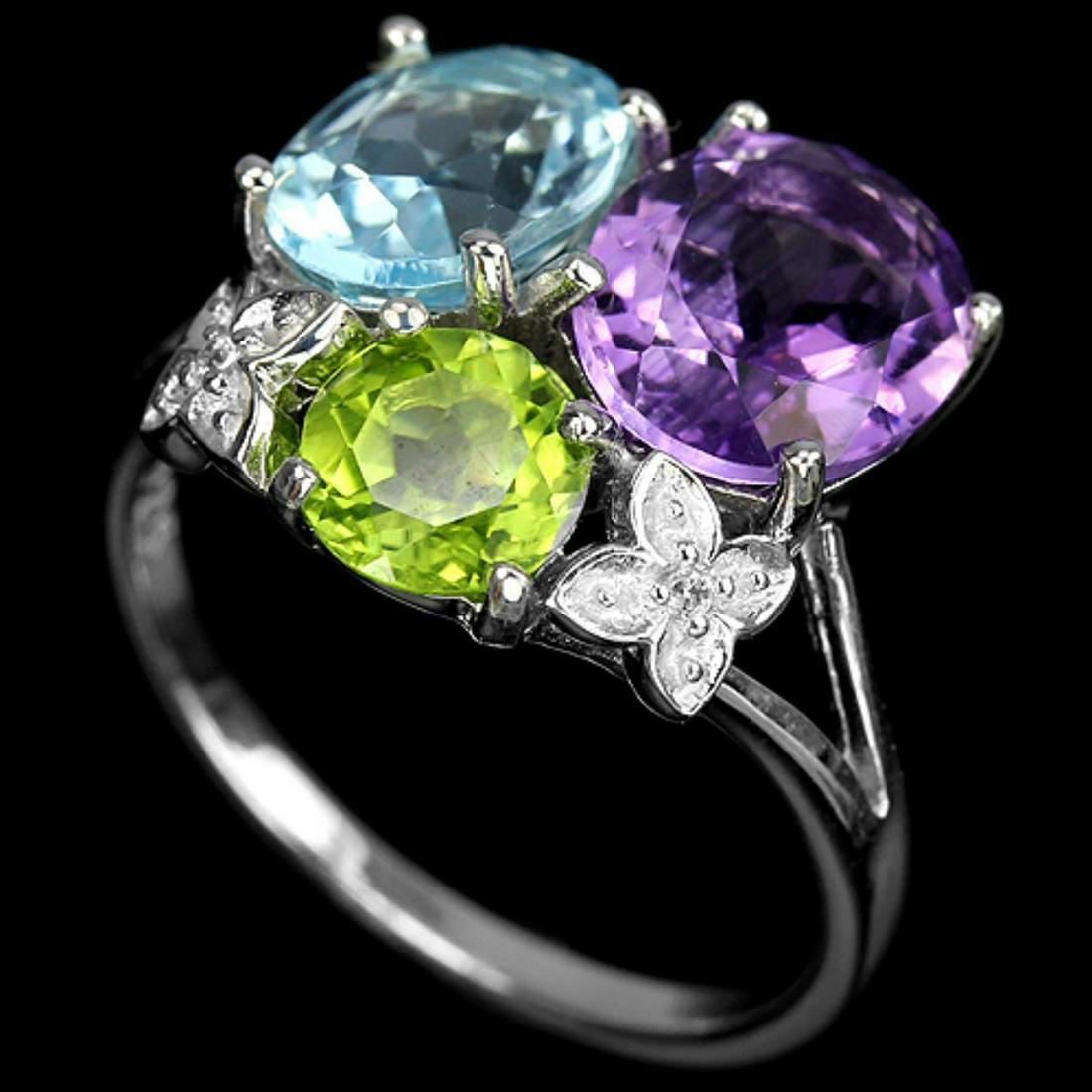 Natural Multi Gemstone Ring (1 of 1)