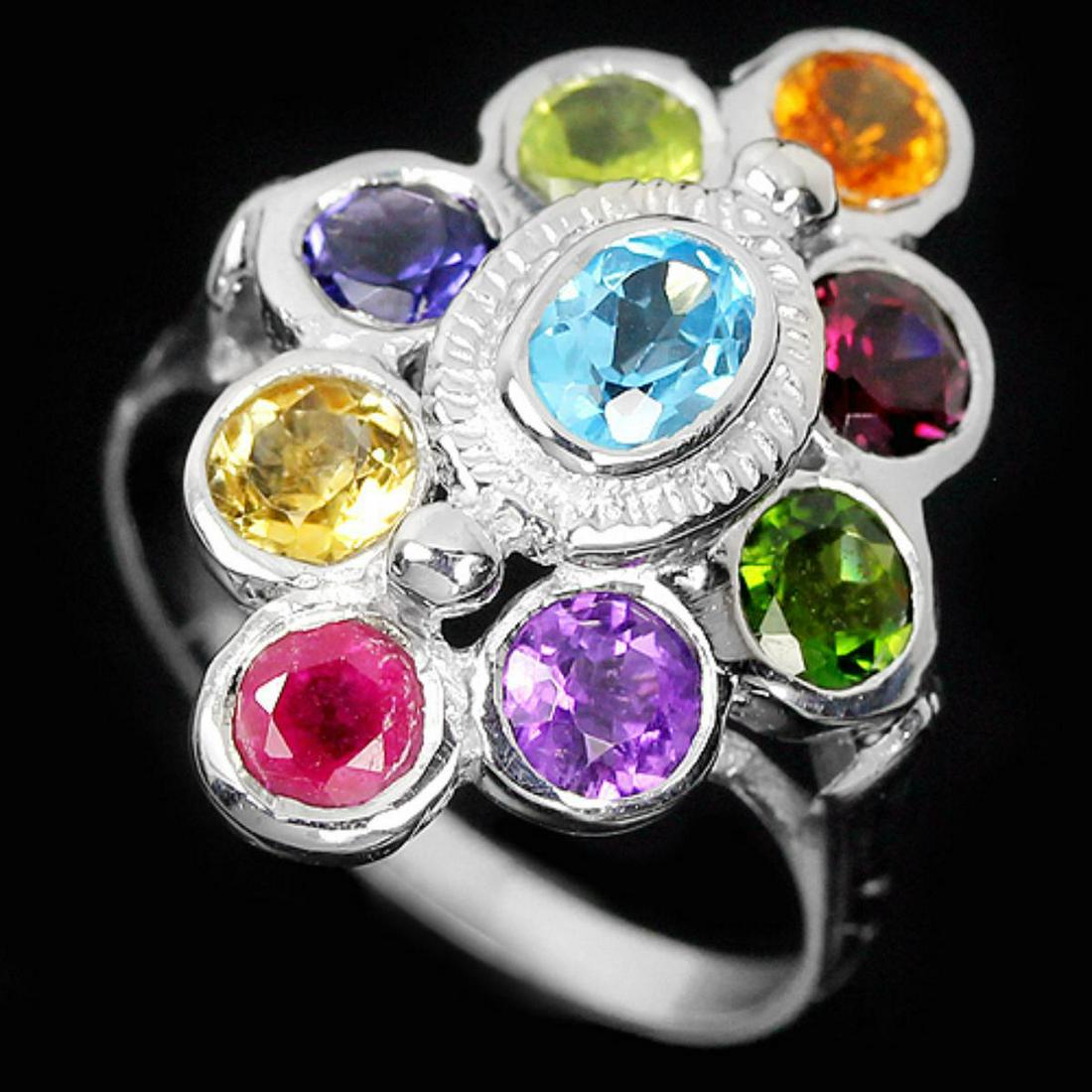 Natural Multi Gemstone Ring (1 of 1)