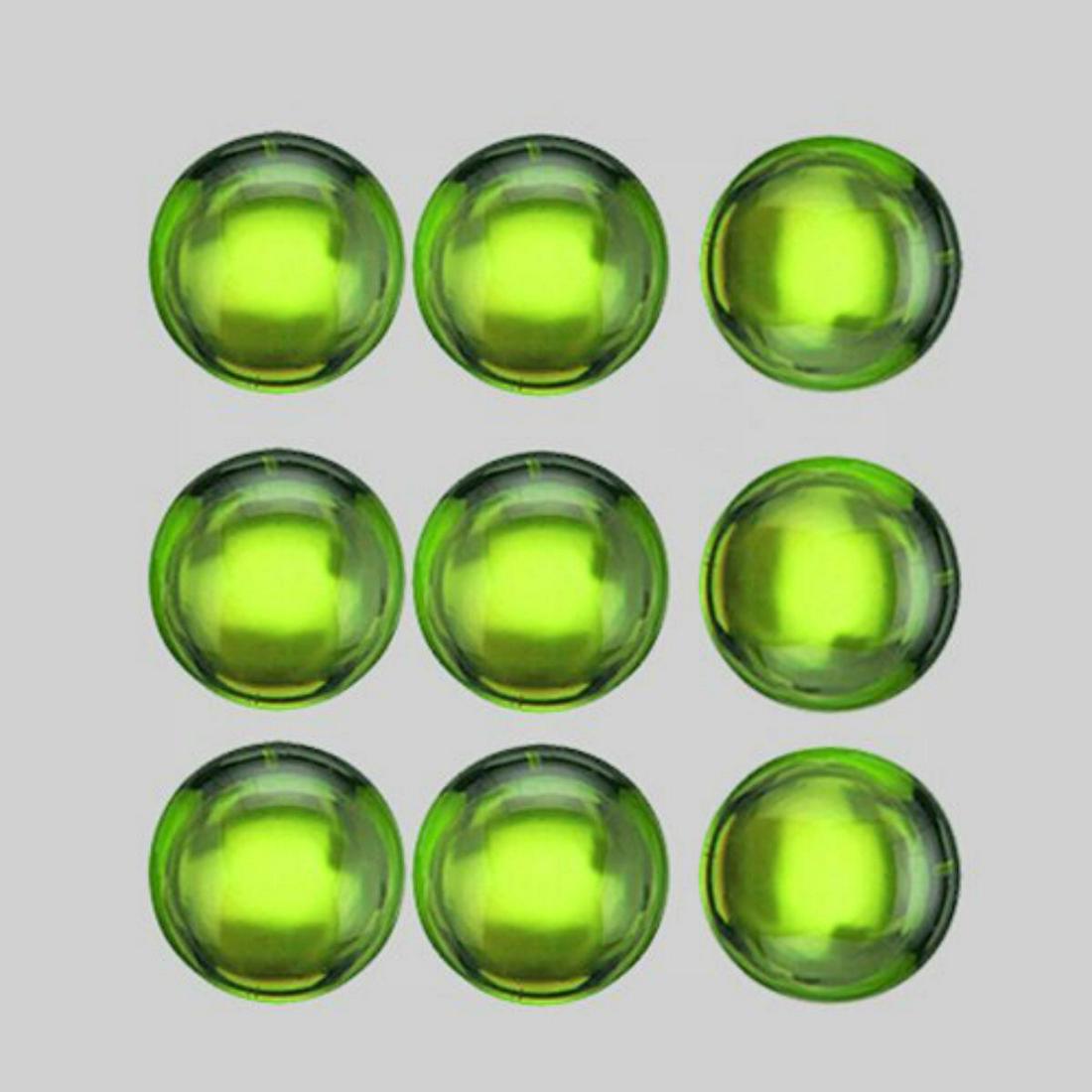 Natural Cabochon Green Peridot 9 Pcs{Flawless-VVS1}: Natural Peridot ; SIZE ( L x W x D ) : 5.00 mm; QUANTITY : 9 pieces ( Perfectly Matched Set ) COLOR : Green Best AAA Color ; CLARITY : Flawless-VVS1 Best AAA Grade; ORIGIN : PAKISTAN; HARDNESS : 7; LU