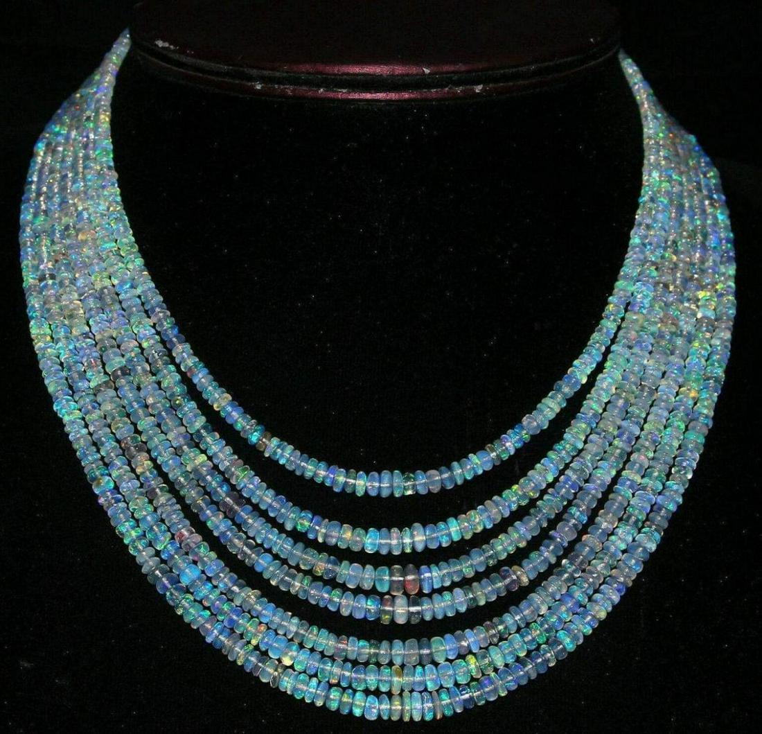 Natural Etopian Untreated White Opal Necklace (1 of 1)