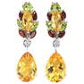 SAPPHIRE EMERALD GARNET AMETHYST TOURMALINE Earrings