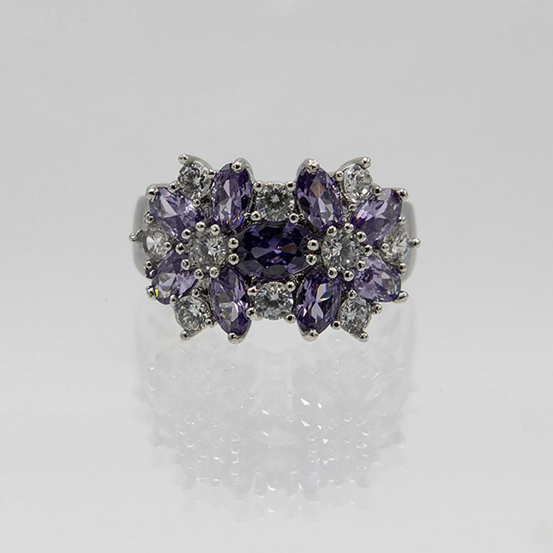 Beautiful 11.5 Ct. Diamond and Amethyst Ring (1 of 4)