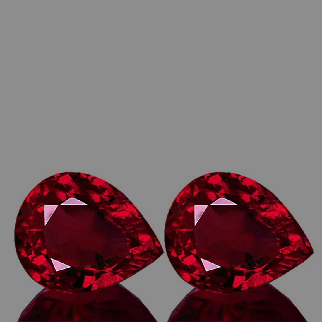 Natural AAA Fire Red Mozambique Ruby Pair 10x8 MM (1 of 1)