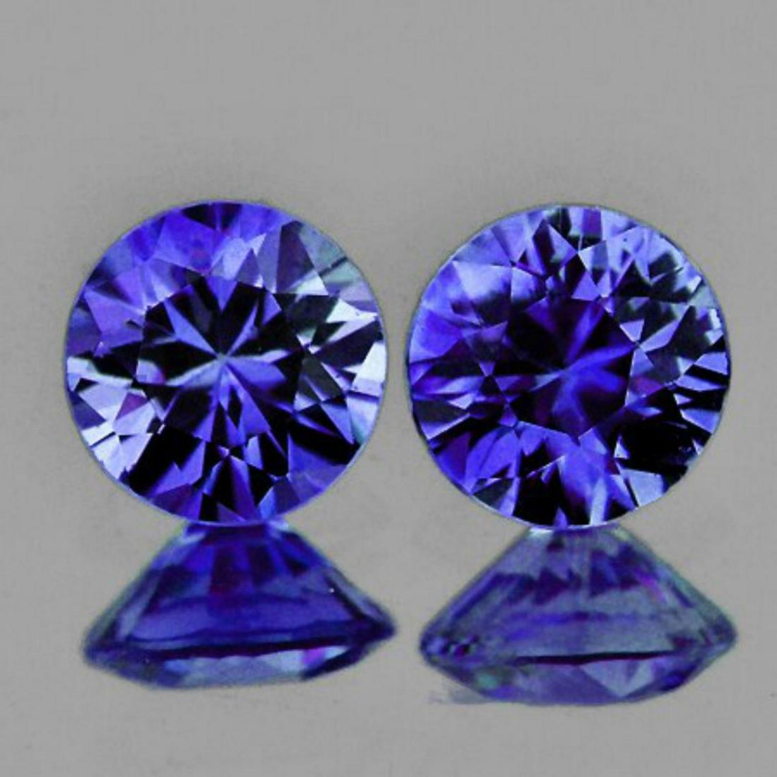 Natural Premium Violet Blue Sapphire Pair Untreated -FL: Natural Blue Sapphire; SHAPE : Round (Machine Diamond Cut) SIZE ( L x W x D ) : 3.70 mm; QUANTITY : 2 pieces ( Perfect Matched Pair) COLOR : Violet Blue AAA Color; CLARITY : Flawless-VVS1 AAA Grade; O