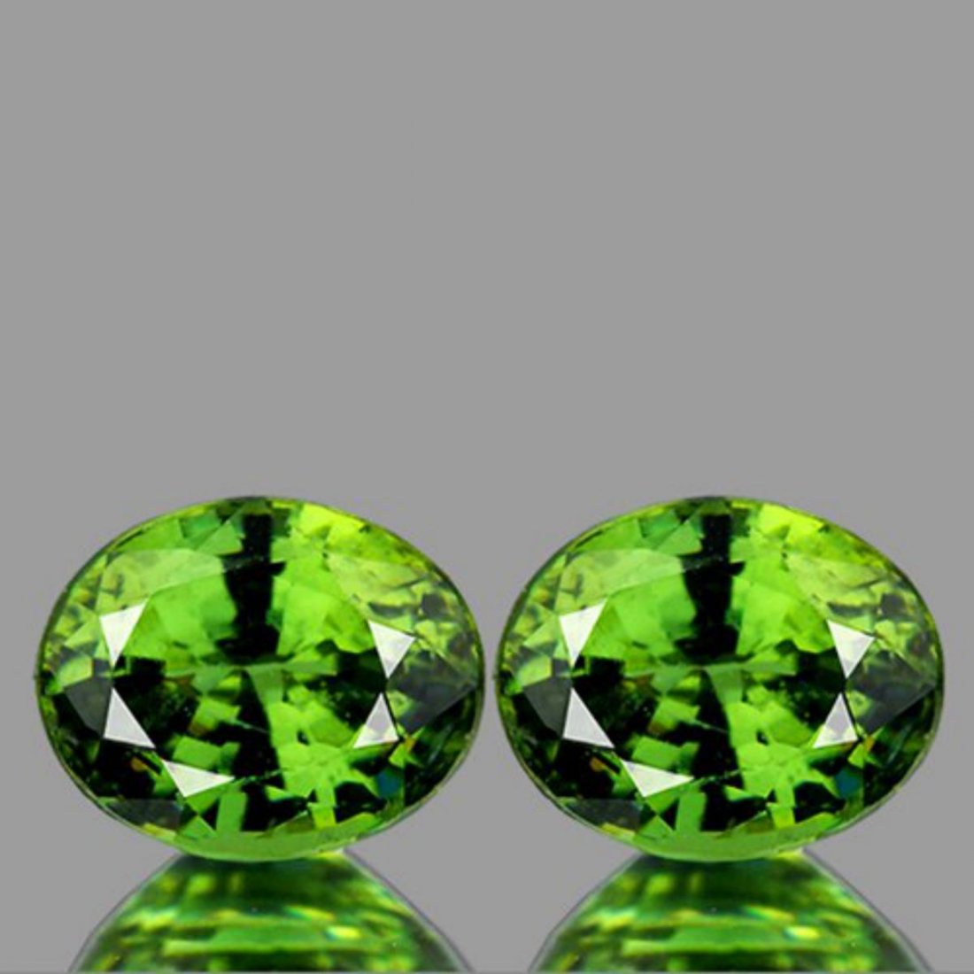 Natural Premium Green Demantoid Pair(Flawless-VVS) (1 of 1)