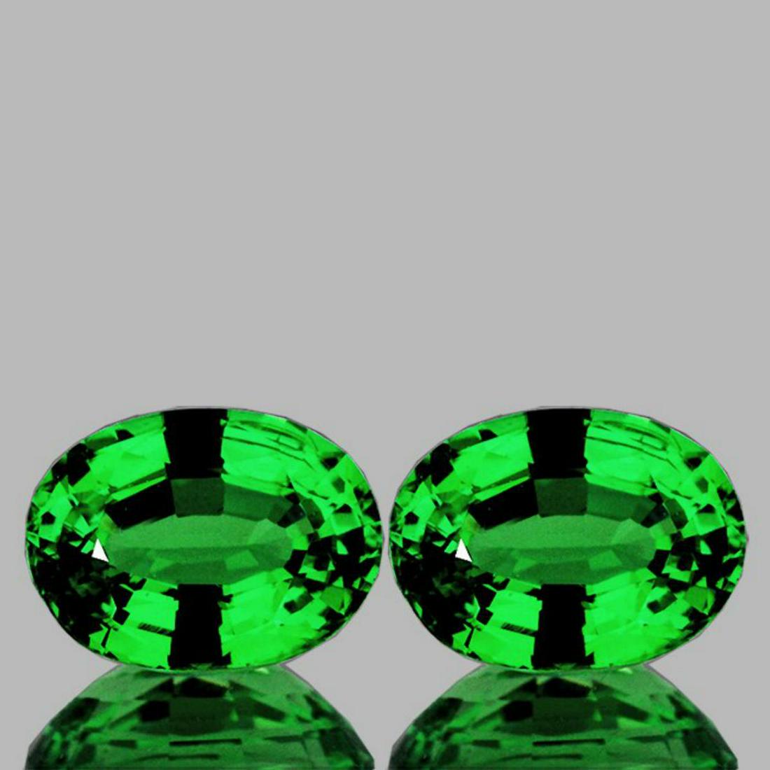 Natural Emerald Green Tsavorite Garnet Pair{VVS} (1 of 1)