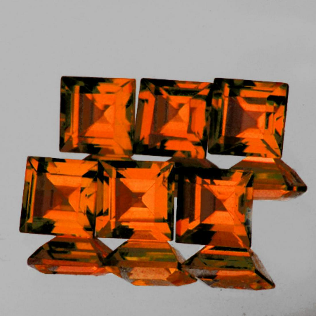 Natural Mandarin Orange Spessartite Garnet 6 Pcs: Natural Spessartite Garnet; SHAPE : Square; SIZE ( L x W x D ) : 2.80 mm; QUANTITY : 6 pieces ( Perfectly Matched Set ) COLOR : Mandarin Orange AAA Color; CLARITY : VVS; ORIGIN : Nigeria; HARDNESS : 7