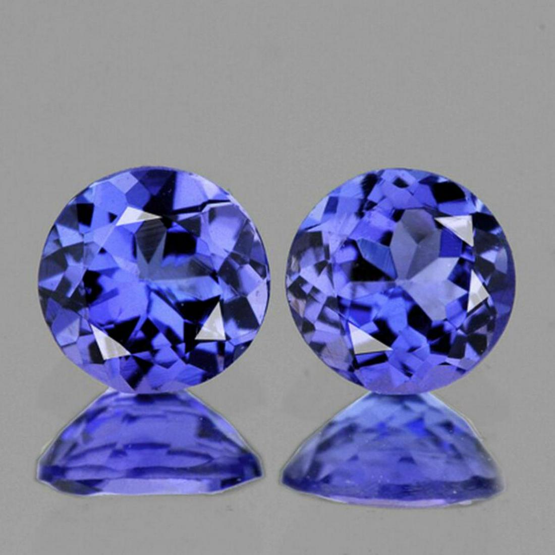 Natural Purple Blue Tanzanite Pair {Flawless-VVS1}: Natural Tanzanite; SHAPE : Round; SIZE ( L x W x D ) : 4.00 mm; QUANTITY : 2 pieces ( Perfectly Matched Pair) COLOR : Purple Blue AAA Color; CLARITY : Flawless-VVS1 AAA Grade; ORIGIN : Tanzania; HARDN