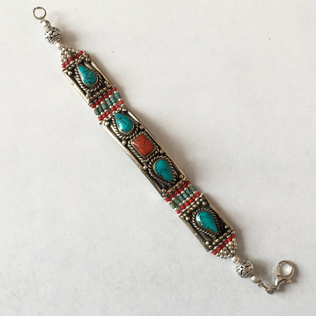 Tibet Hand Made Turquoise Bracelet (1 of 2)