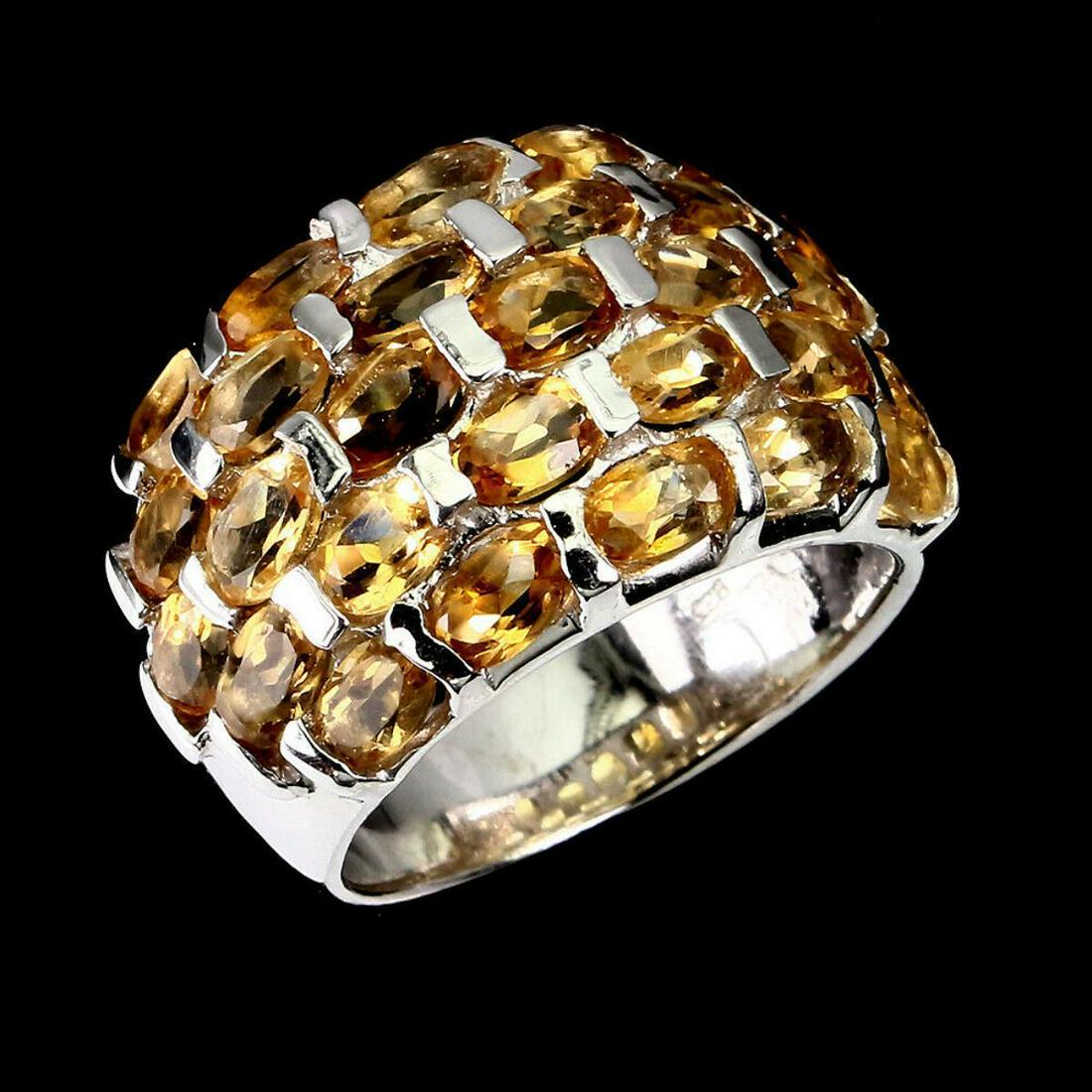 Natural Unheated Oval Yellow Citrine Ring (1 of 3)