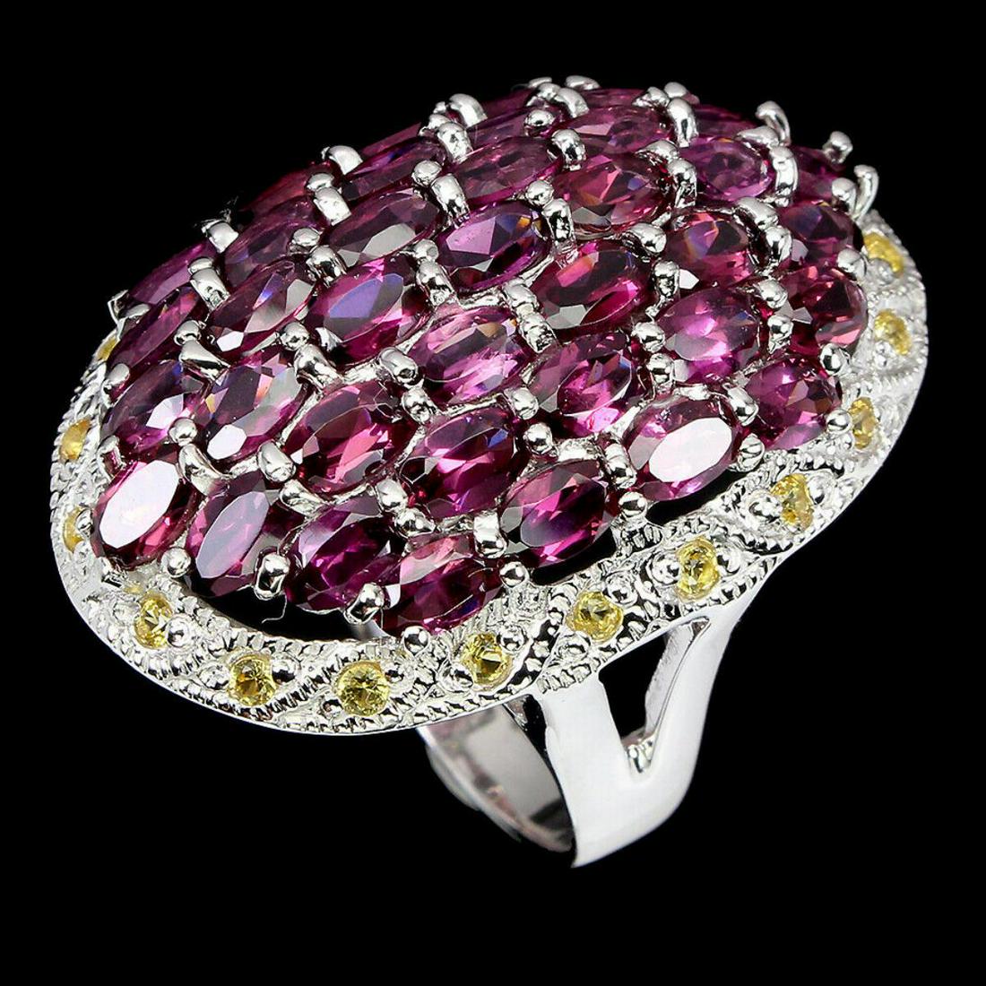 Natural Rhodolite Garnet & Sapphire  Ring (1 of 2)