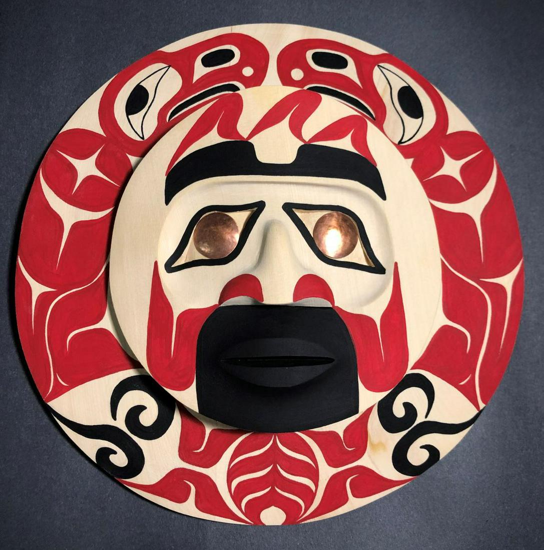 West Coast Native Moon Mask with Eagle Spirit (1 of 5)