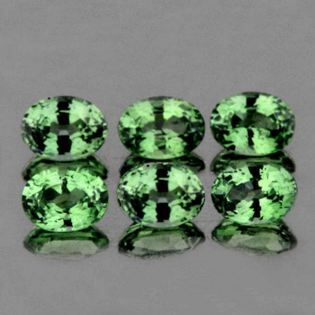 Natural Green Sapphire (6 Pcs) 4.5x3.5 MM - FL (1 of 1)