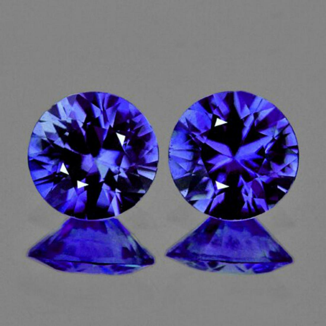 Natural Premium Violet Blue Sapphire Pair Untreated -FL: Natural Blue Sapphire; SHAPE : Round (Machine Diamond Cut) SIZE ( L x W x D ) : 3.50 mm; QUANTITY : 2 pieces ( Perfect Matched Pair) COLOR : Violet Blue AAA Color; CLARITY : Flawless-VVS1 AAA Grade; O