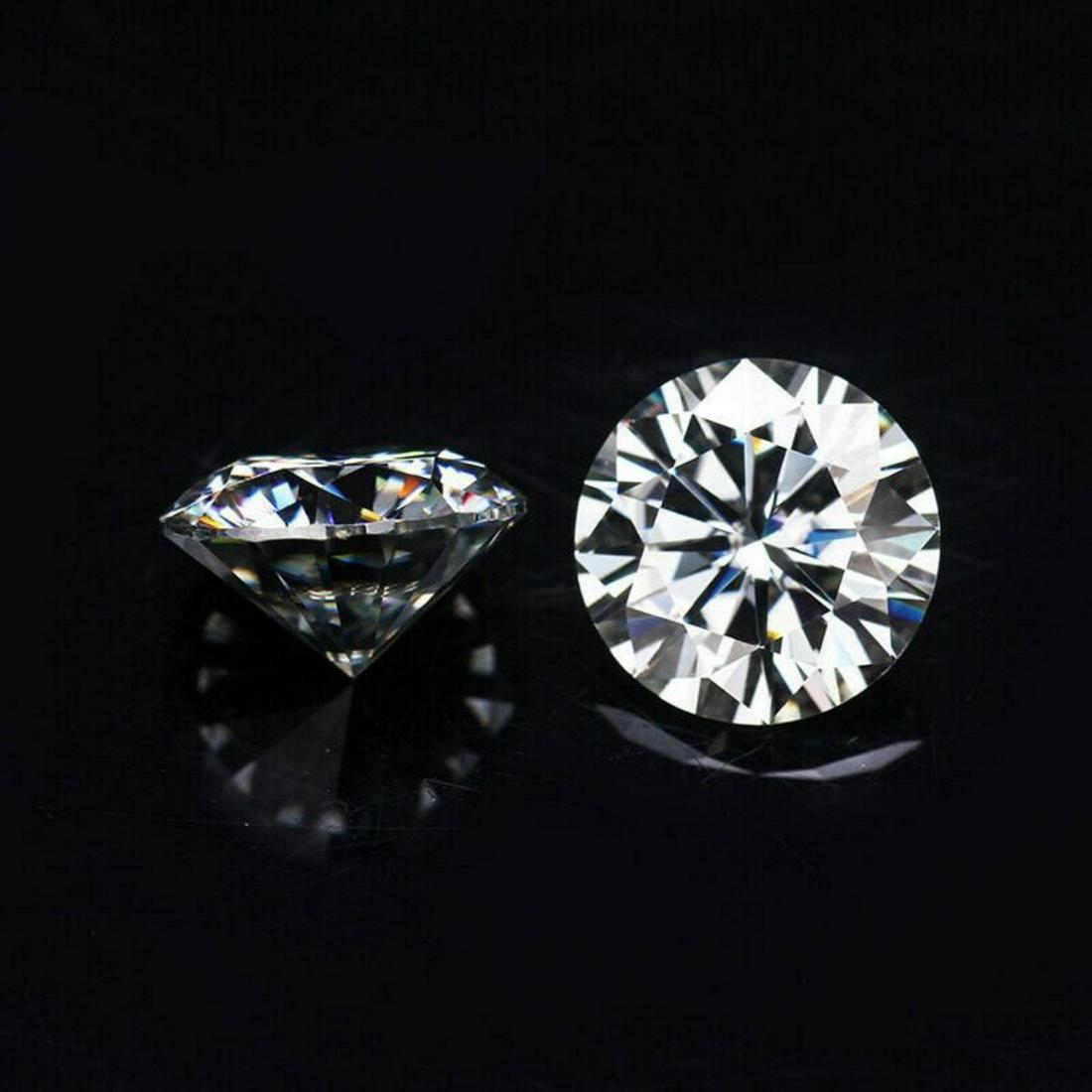Stunning Brilliant Lab Diamond Pair - VVS: Stunning Brilliant moissanite / Diamond Pair - VVS clairity..F/G color ...size 8.00 MM...weight approx - 4.00 carats ; will test positive with Diamond tester;Top Luster Fire