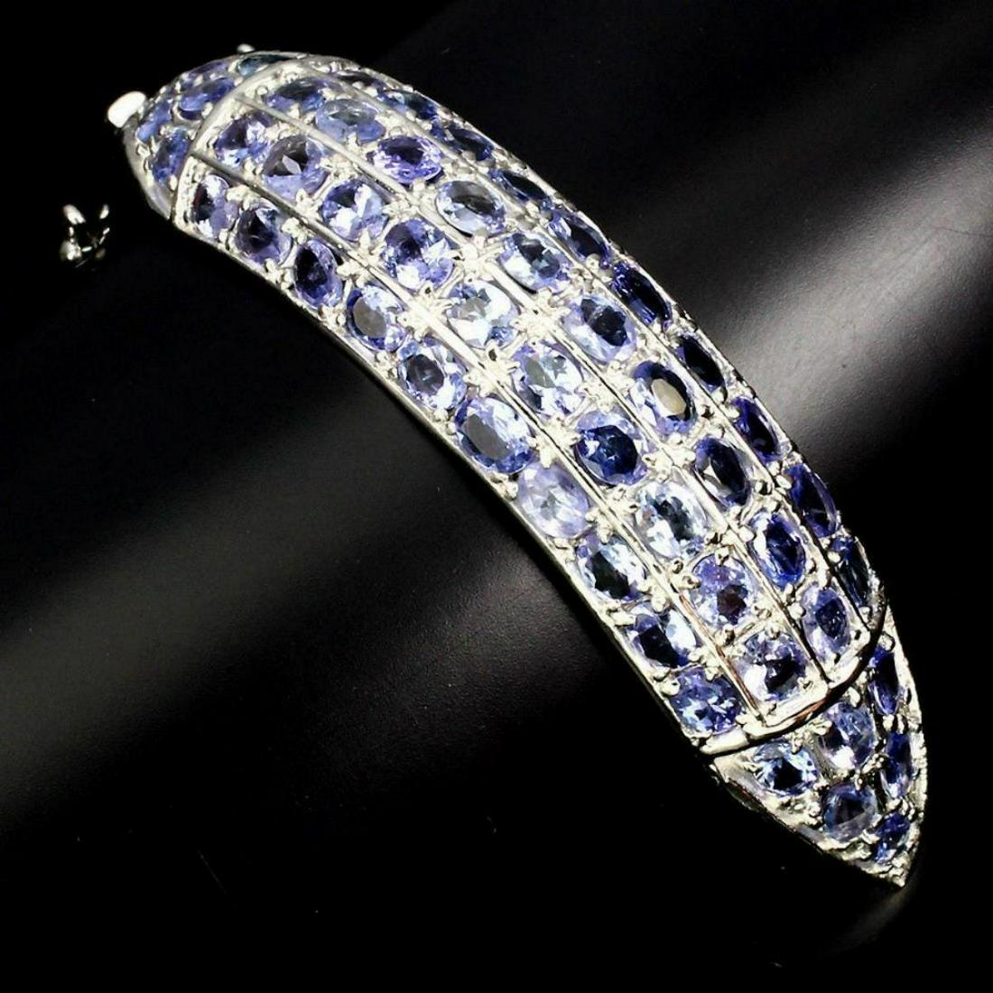 Natural Blue Violet Tanzanite 166.89 Cts Bangle (1 of 3)