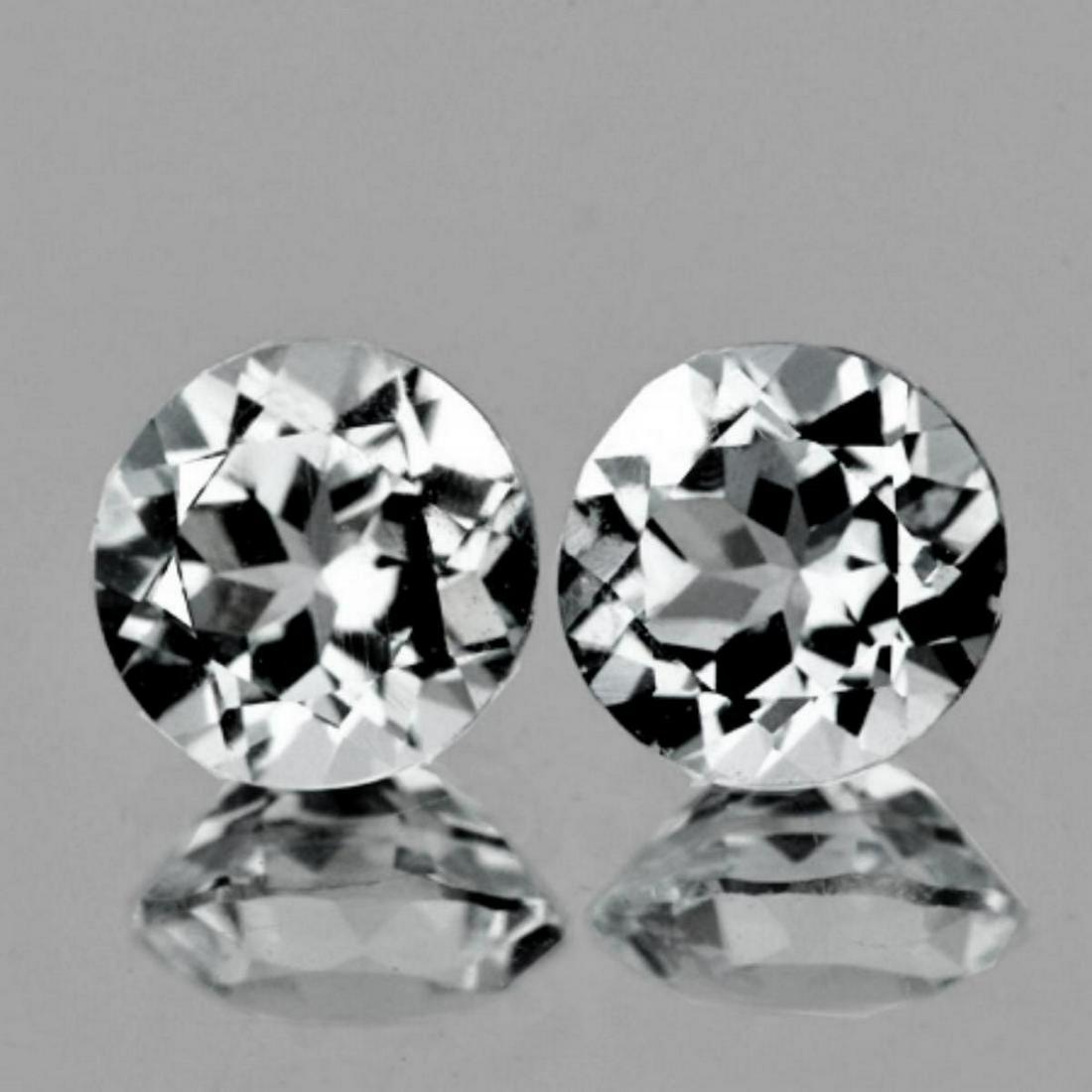 Natural AAA White Aquamarine Pair 6.00 MM - FL: Natural Aquamarine SHAPE : Round SIZE ( L x W x D ) : 6.00 mm; QUANTITY : 2 pieces ( Perfectly Matched Pair ) COLOR : White; CLARITY : Flawless-VVS1; ORIGIN : Africa; HARDNESS : 8; LUSTER : AAA Fire!!