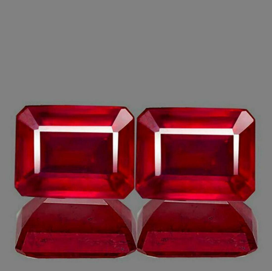 Natural AAA Fire Red Mozambique Ruby Pair (1 of 1)