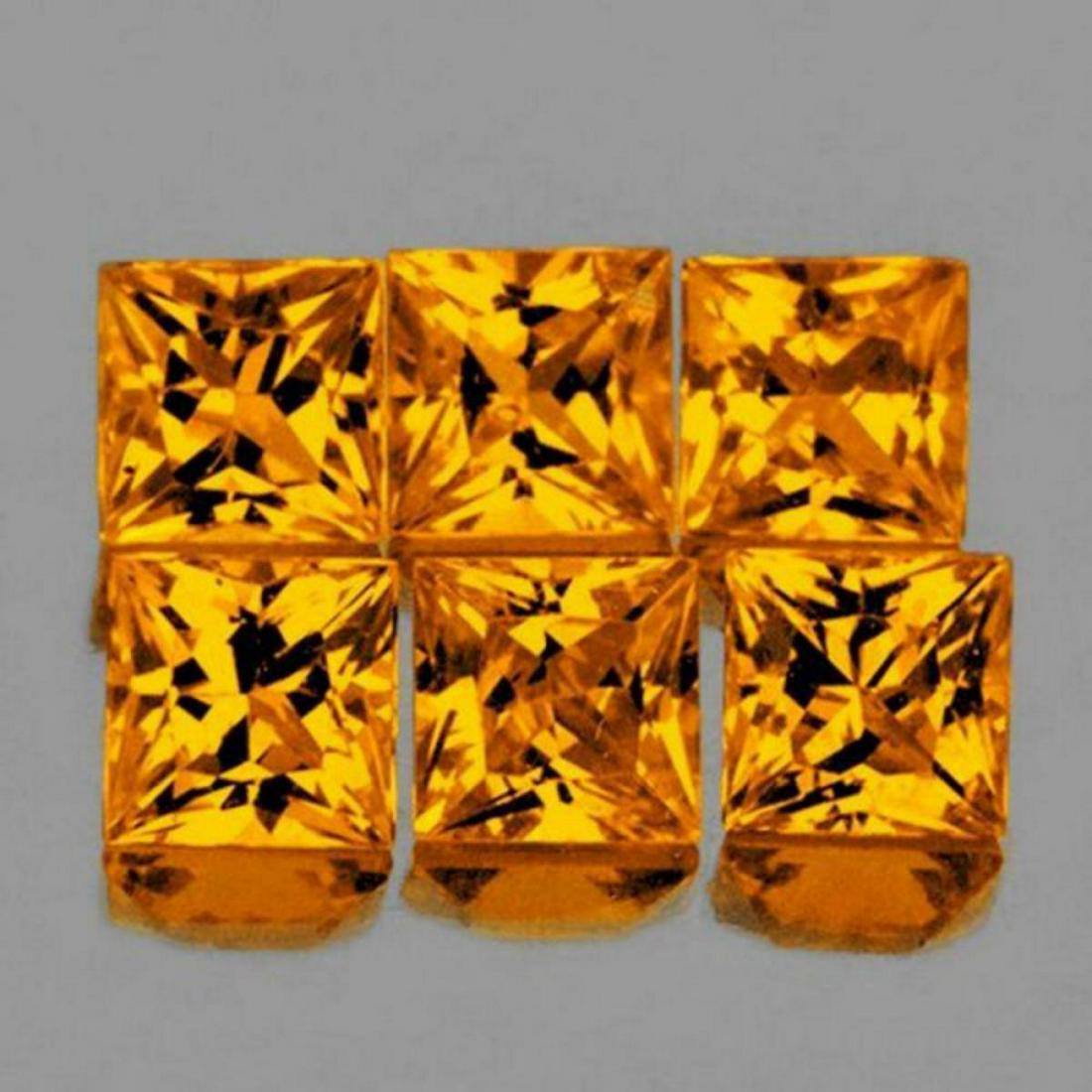 Natural Golden Yellow Sapphire [Flawless-VVS]: Natural SapphireSIZE ( L x W x D ) : 2.70 mm;COLOR : Golden Yellow; SHAPE : Square (Princess Cut)QUANTITY : 6 pieces ;LUSTER : Excellent;CLARITY : FLAWLESS-VVS1;HARDNESS : 9;ORIGIN : Ceylon;