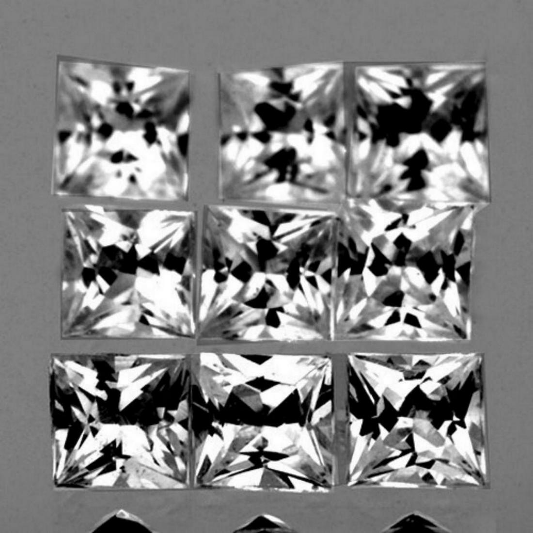 Natural AAA Fire White Sapphire {Flawless-VVS1}: Natural White Sapphire; SHAPE : Square (Princess Cut) SIZE ( L x W x D ) : 2.50 mm; QUANTITY : 9 pieces ( Perfectly Matched Set) COLOR : Diamond White; CLARITY : Flawless-VVS1 AAA Grade; ORIGIN : Ceyl