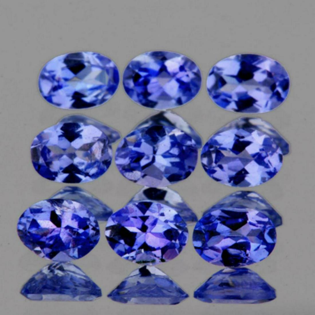 Natural Purple Blue Tanzanite 9 Pcs: Natural Tanzanite; SHAPE : Oval; SIZE ( L x W x D ) : 4.00 x 3.00 mm; QUANTITY : 9 pieces ( Perfectly Matched Set) COLOR : Purple Blue; CLARITY : Flawless-VVS1; ORIGIN : Tanzania;; HARDNESS : 6; LUSTE