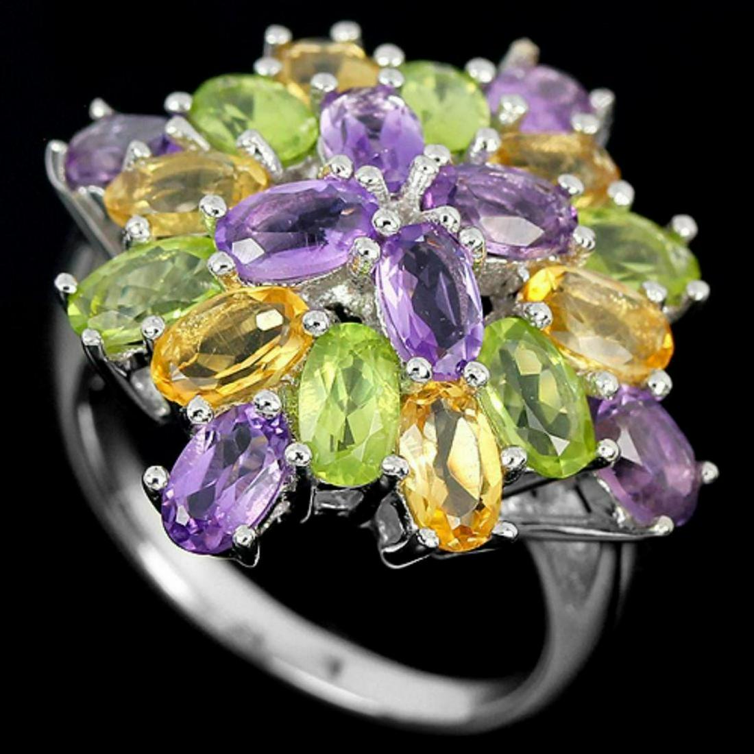 Natural Multi Gemstone Ring (1 of 1)