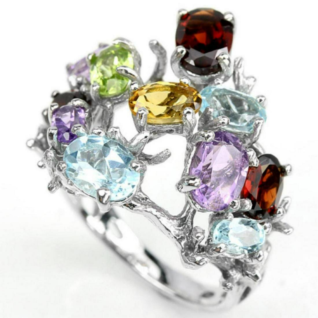 Natural Multi Gemstone Ring (1 of 1)