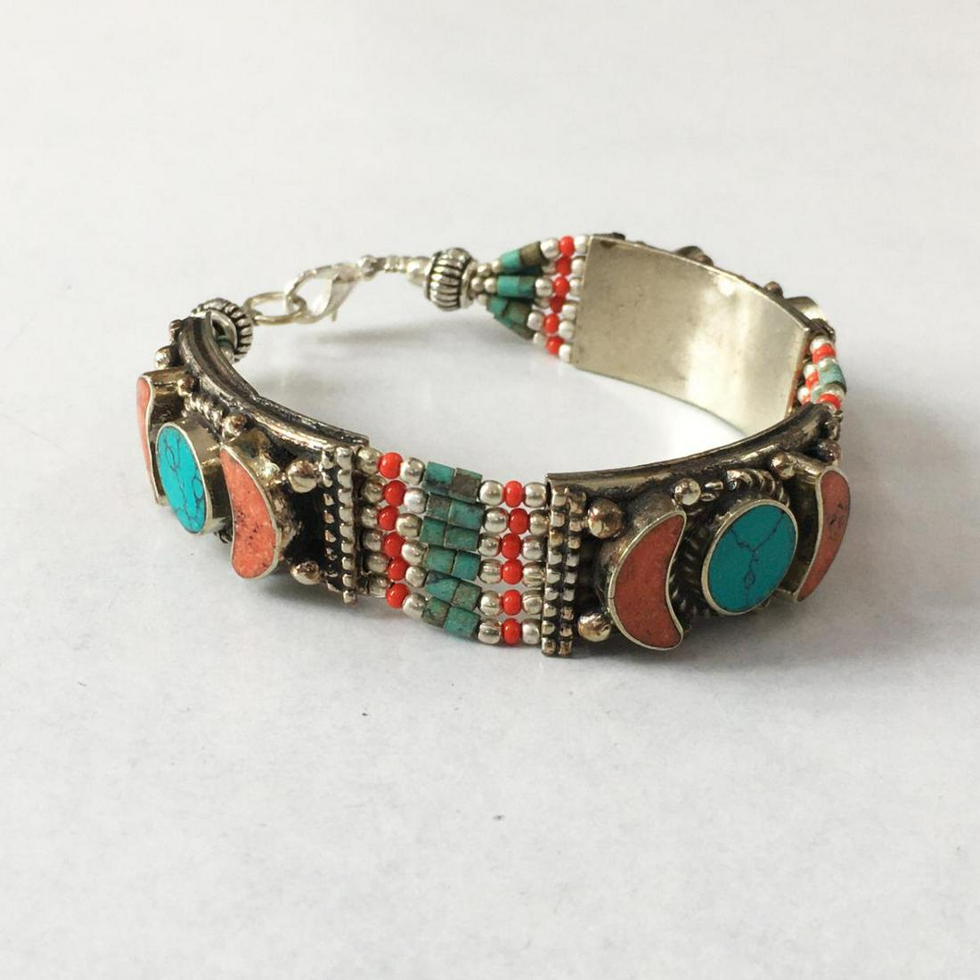 Tibet Hand Made Turquoise Bracelet (1 of 1)