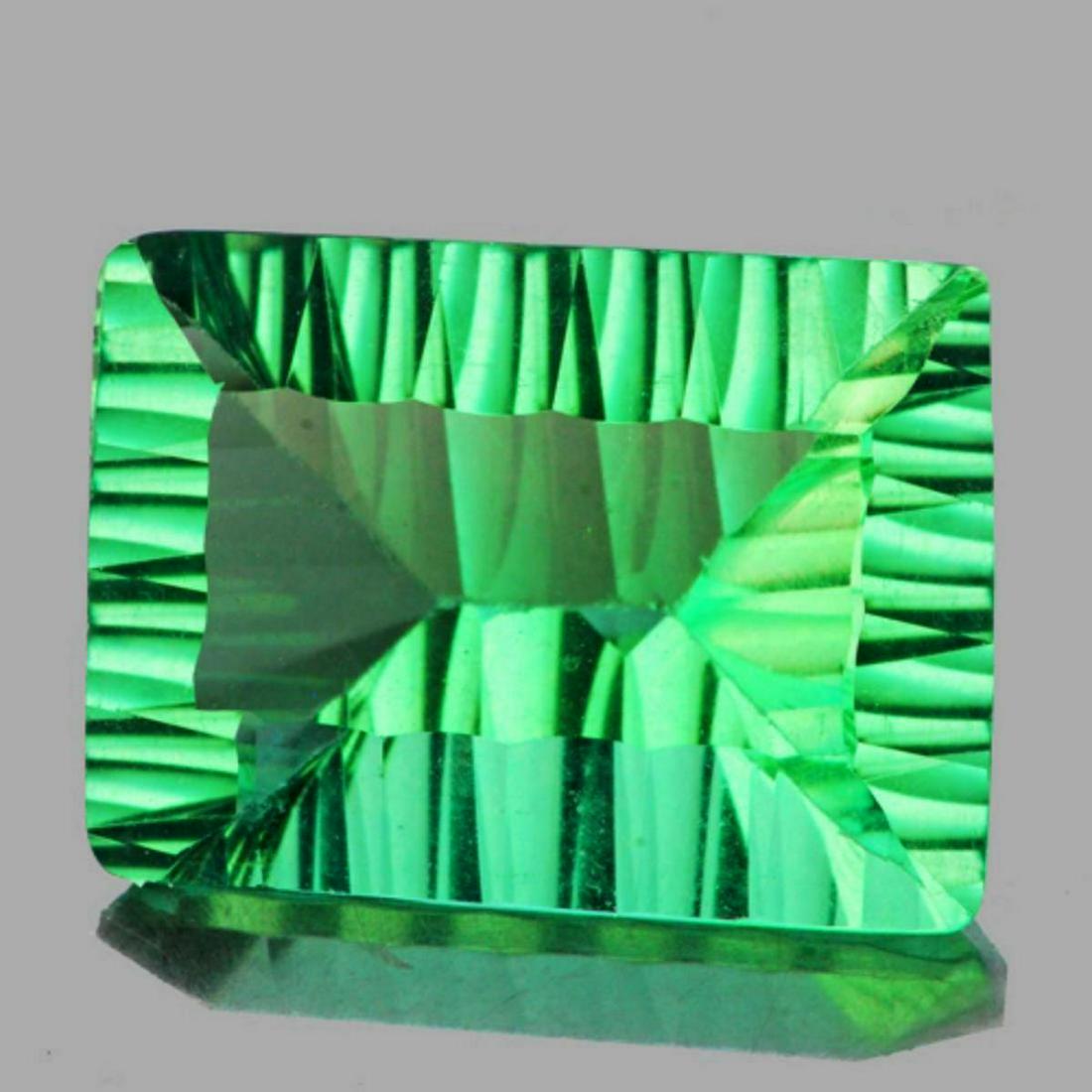 Natural ConCave Cut Emerald Green Fluorite 18.17 Cts (1 of 1)