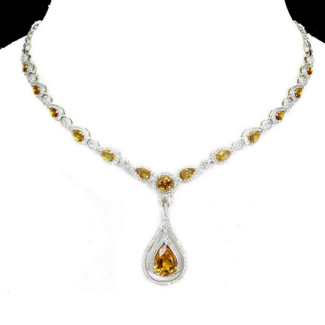 Natural Unheated  Pear Citrine Necklace (1 of 3)