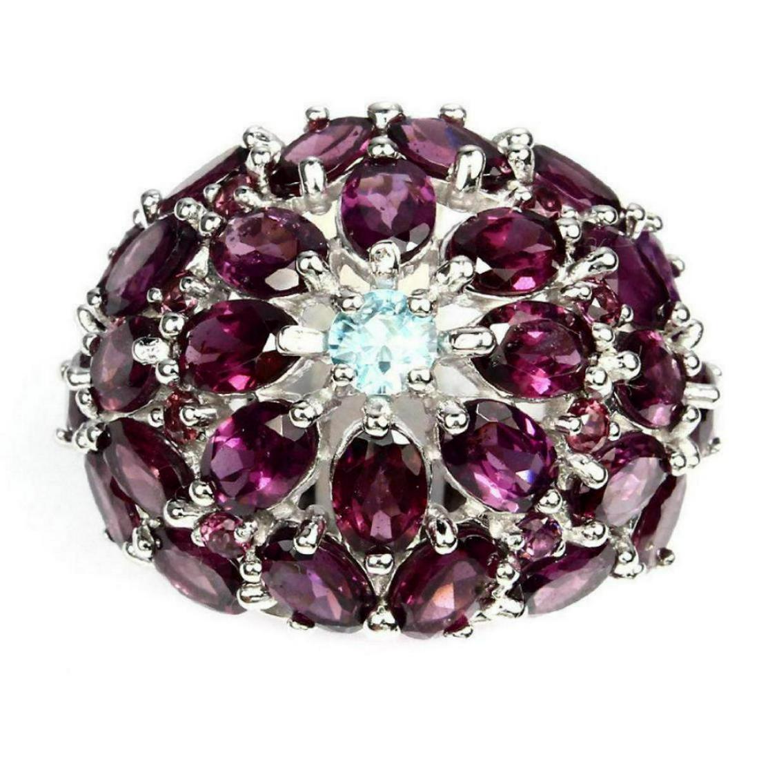 Natural Pink Raspberry Rhodolite Garnet Ring (1 of 3)