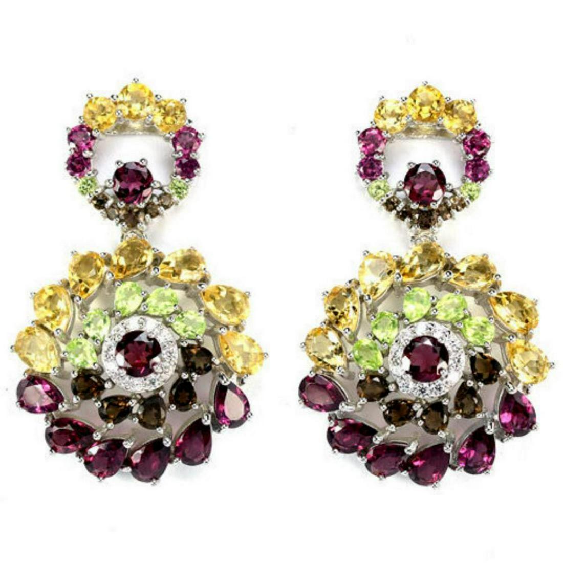 Natural Multi Gemstone EarRing (1 of 1)