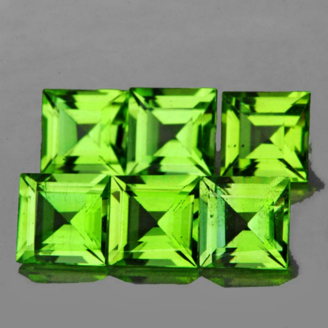 Natural AAA Green Peridot 6 Pcs {Flawless-VVS1}: Natural Peridot; SHAPE : Square; SIZE ( L x W x D ) : 4.00 mm; QUANTITY : 6 pieces ( Perfectly Matched Set) COLOR : Green Best AAA Color; CLARITY : Flawless-VVS1 AAA Grade; ORIGIN : PAKISTAN; HARDNESS