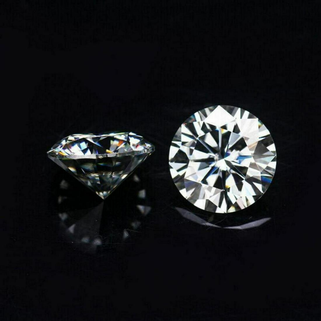 Stunning Brilliant Lab Diamond Pair - VVS: Stunning Brilliant moissanite / Diamond Pair - VVS clairity..F/G color ...size 8.00 MM...weight approx - 4.00 carats ; will test positive with Diamond tester;Top Luster Fire