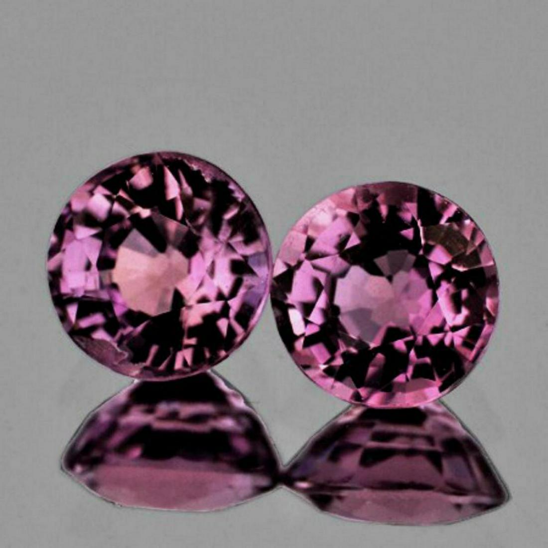 Natural Raspberry Pink Burma Spinel Pair{Flawless-VVS1}: Natural Spinel; WEIGHT : 1.70 cts; SHAPE : Round; SIZE ( L x W x D ) : 6.00 mm; QUANTITY : 2 pieces (Perfect Matched Pair) COLOR : Raspberry Pink; CLARITY : Flawless-VVS1; ORIGIN : Mogok, Burma; HARDN