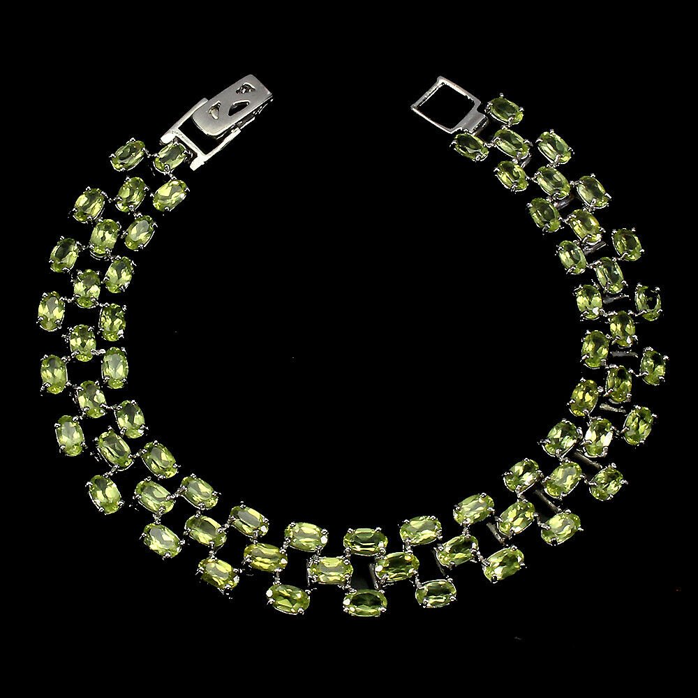 Natural Stunning Green Peridot Bracelet (1 of 3)