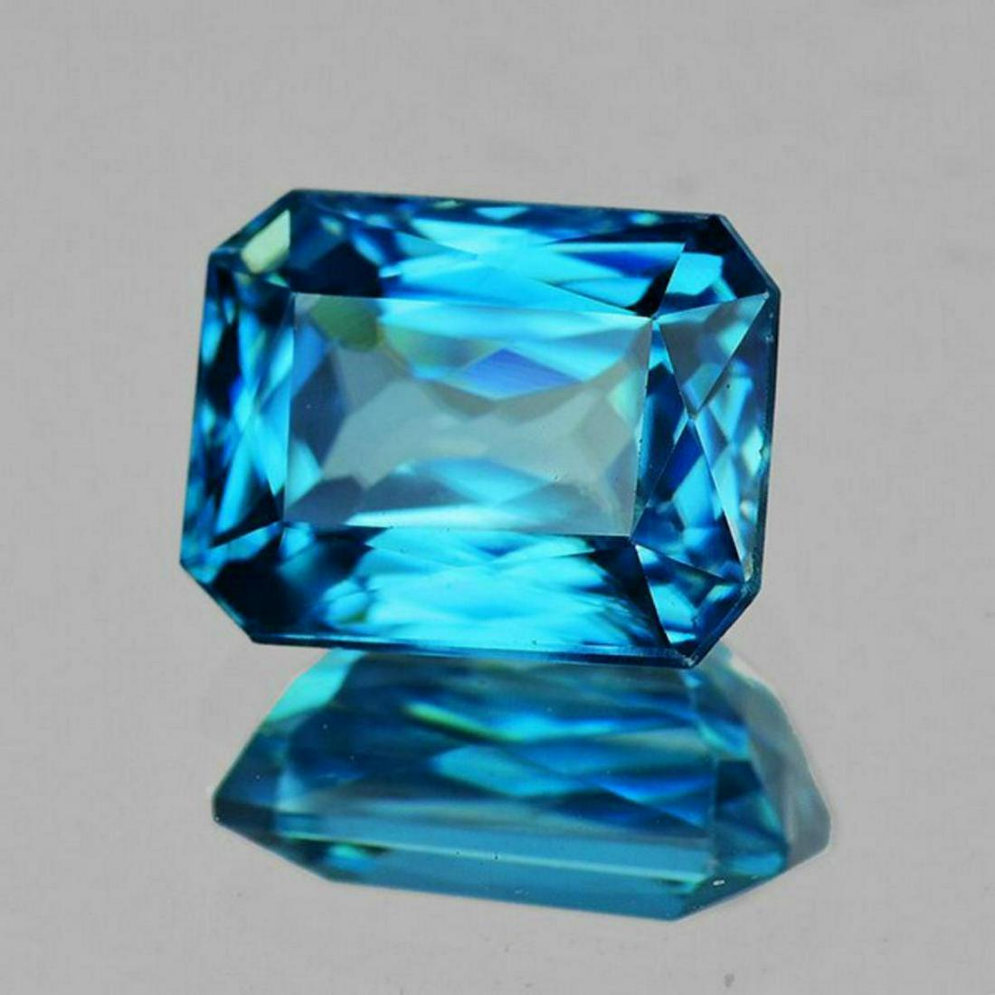 Natural Electric Blue Zircon 3.72 Cts [Flawless-VVS] (1 of 1)